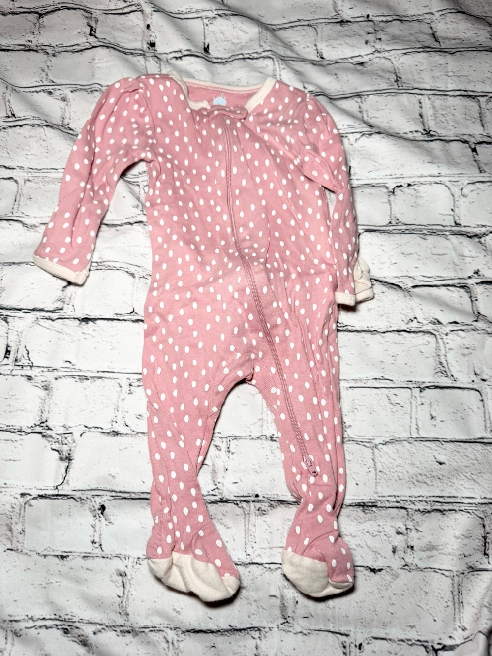 Cloud island. Pink footsie pajamas. Size 3-6 months